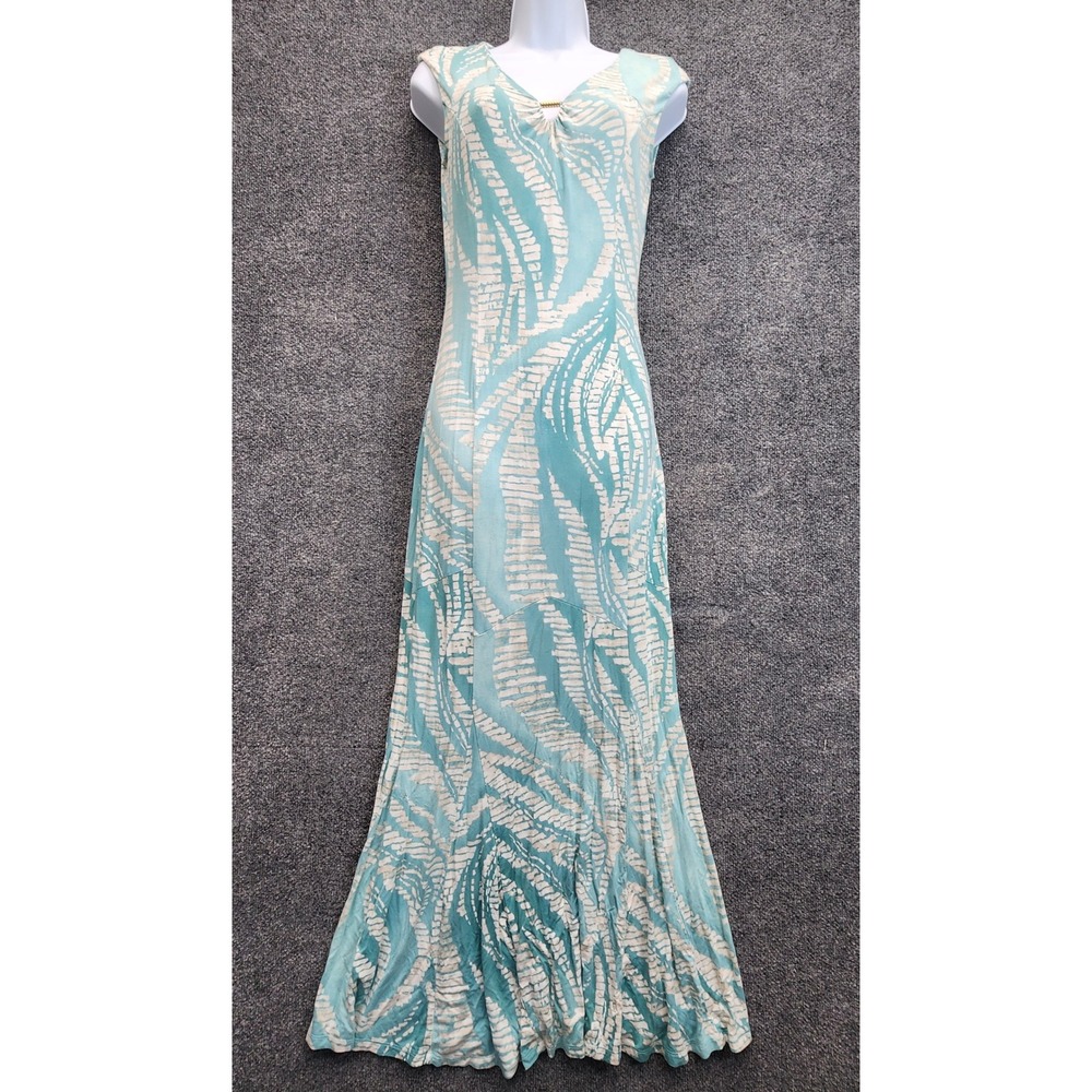 Tommy Bahama Women's Tropical Palm Print V-Neck Maxi Dress Coastal Resortwear XS